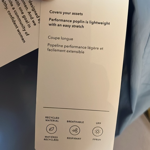 NWT Athleta Oversized Poplin Shirt - blue button up Sz M - Picture 10 of 13